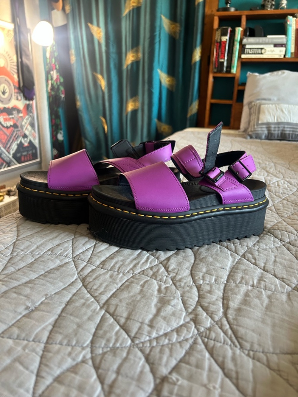Dr. Martens Purple Platform Sandals - Picture 3 of 5